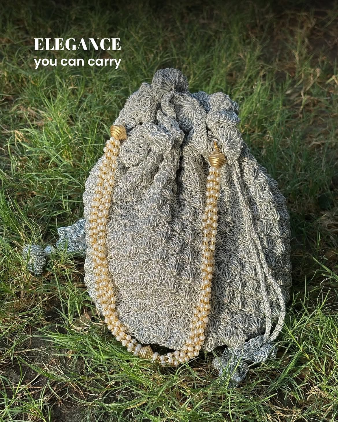 Fine silver crochet and pearl handwork by SeVish
