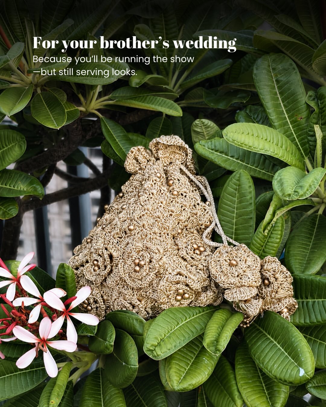 Gulnaar Floral Crochet Potli, handcrafted by SeVish